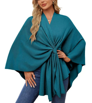MEGAN | PONCHO DE MUJER ELEGANTE CON APERTURA FRONTAL