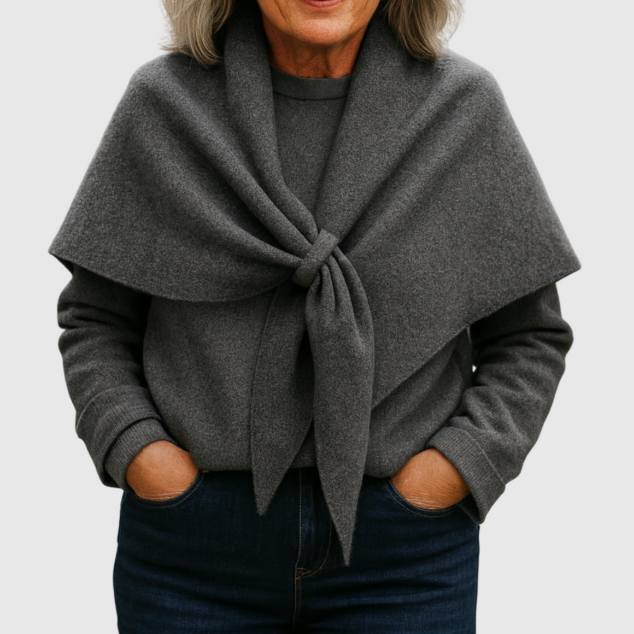 OLIVIA | PONCHO ENVOLVENTE DE PUNTO