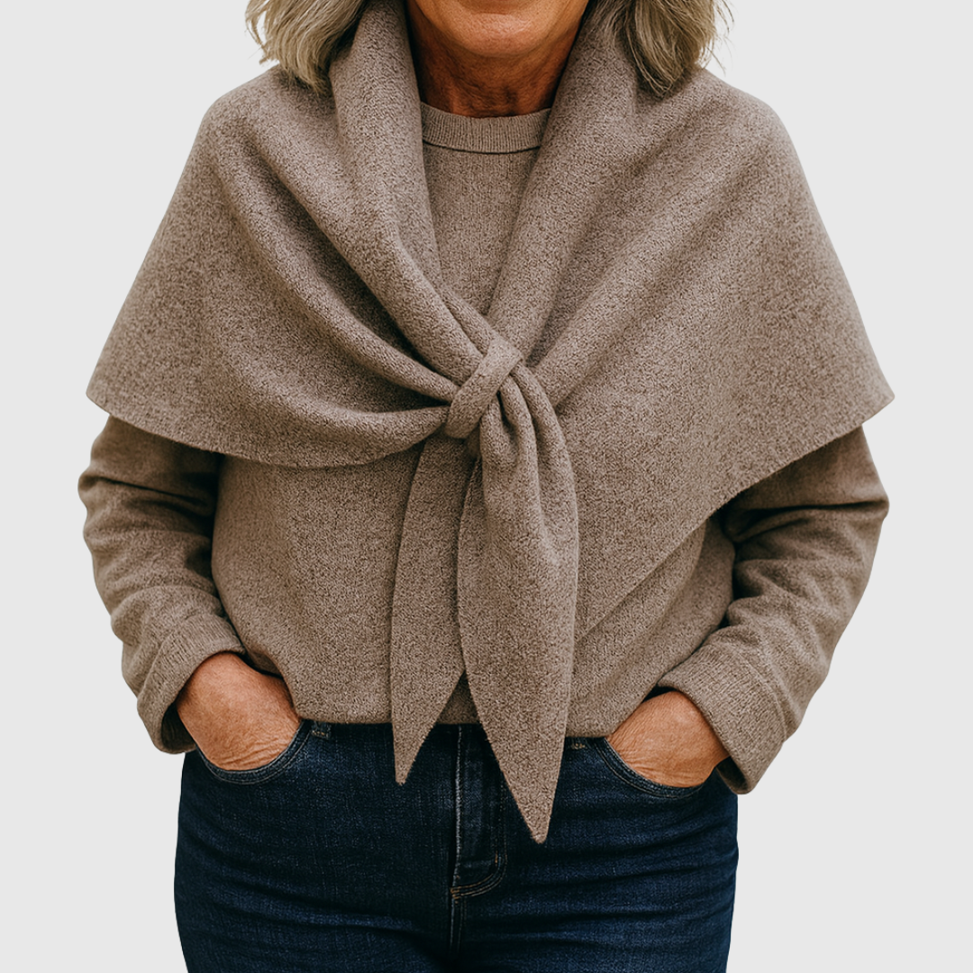 OLIVIA | PONCHO ENVOLVENTE DE PUNTO