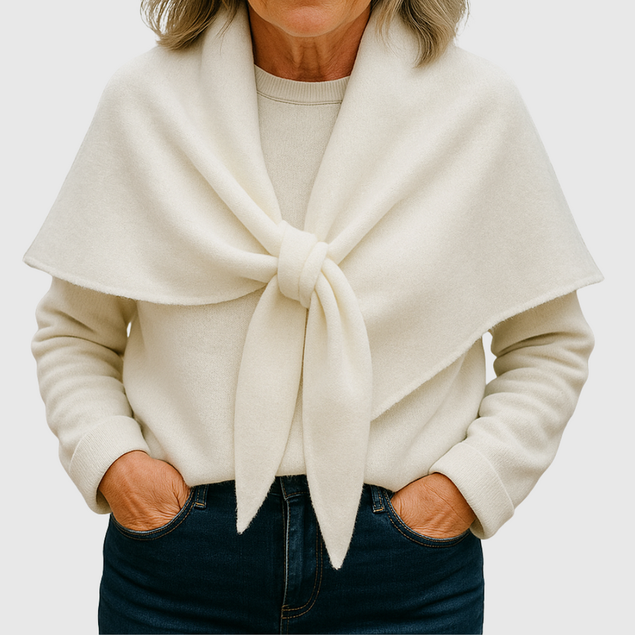 OLIVIA | PONCHO ENVOLVENTE DE PUNTO