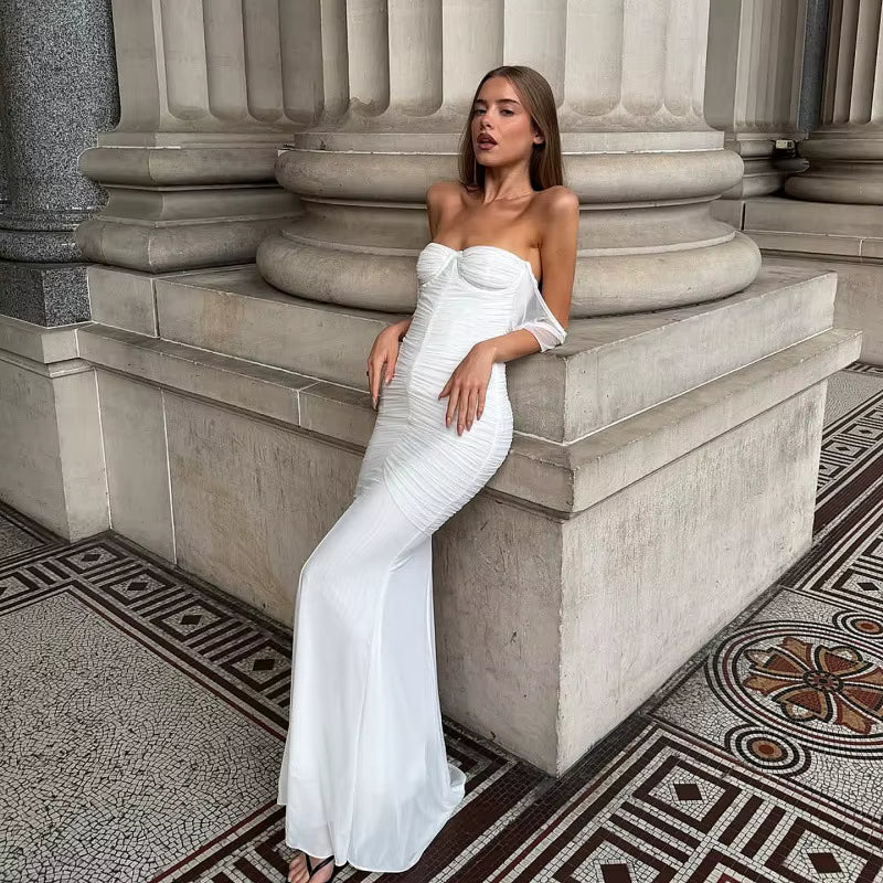 AURORA | VESTIDO MAXI SIRENA CON ESPALDA DESCUBIERTA