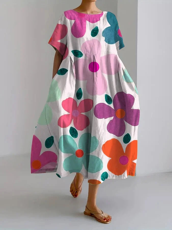 ELI | VESTIDO MIDI FLORAL DE VERANO