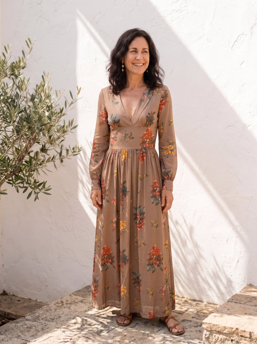 MARTINA | VESTIDO FLORAL DE MANGA LARGA