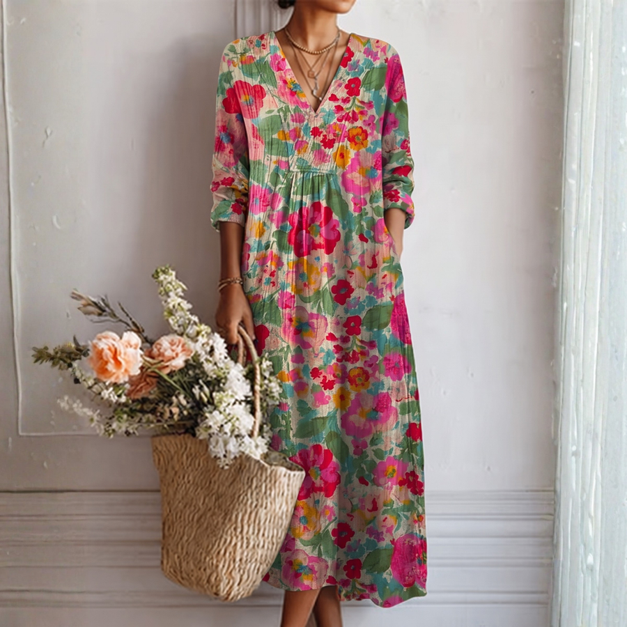 ROSA | VESTIDO ELEGANTE CON ESTAMPADO FLORAL