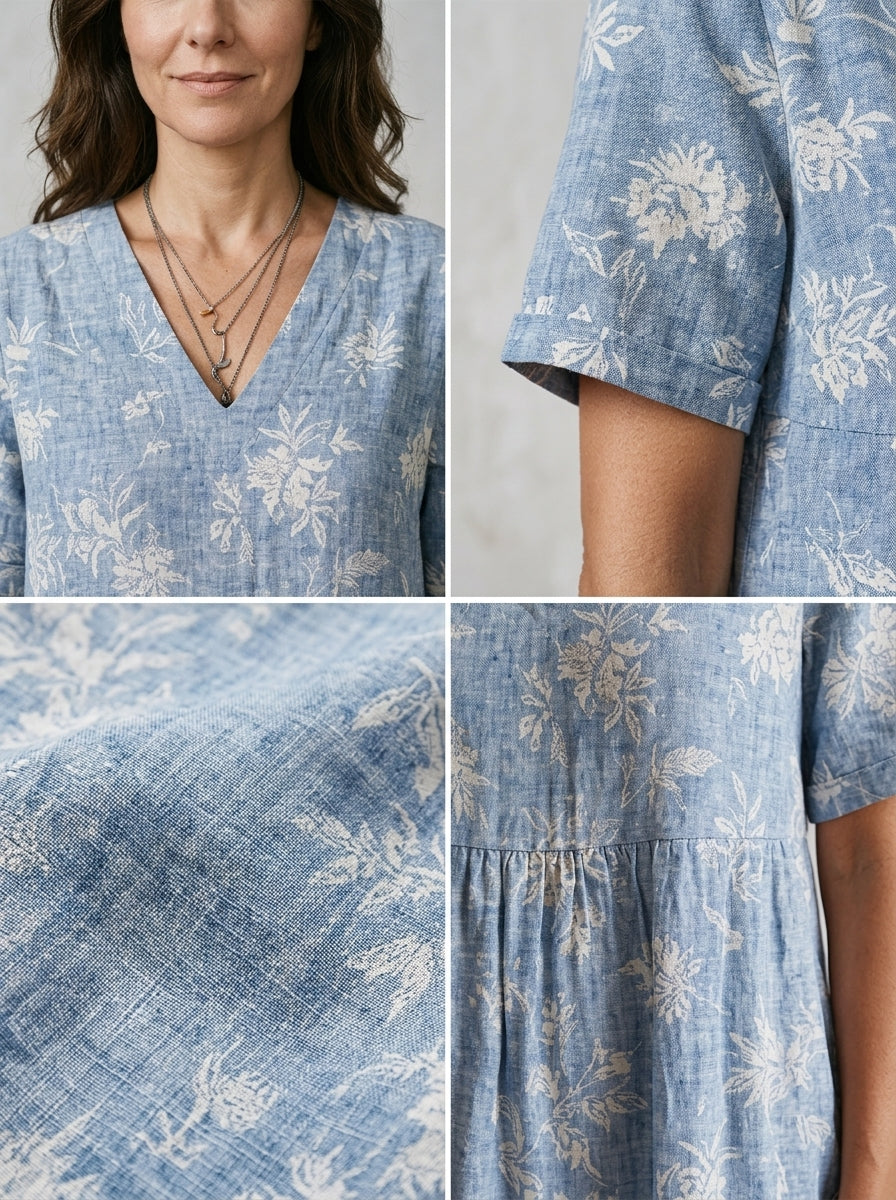 ALMA | VESTIDO ELEGANTE CON ESTAMPADO LAGUNA