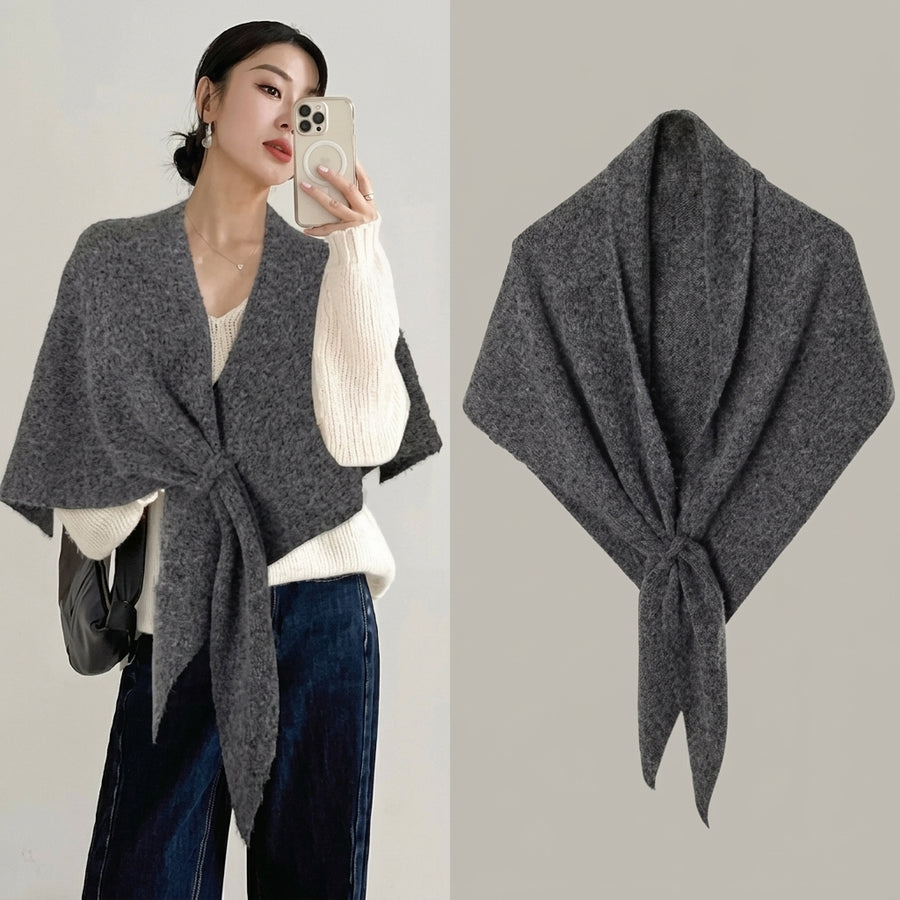 OLIVIA | PONCHO ENVOLVENTE DE PUNTO