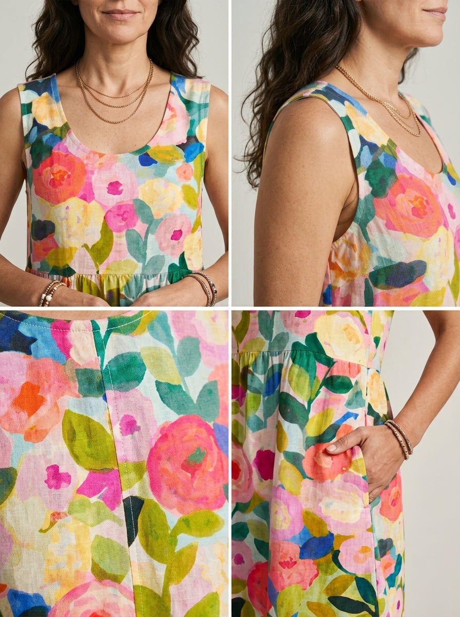 ANA | VESTIDO MIDI DE DIARIO