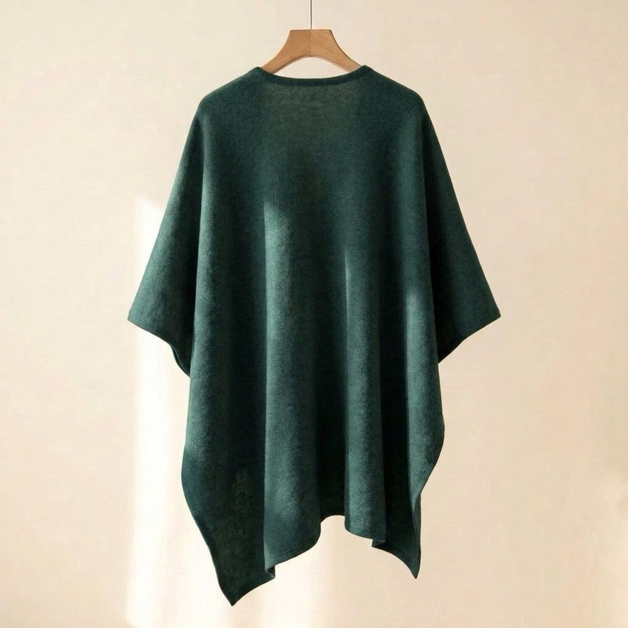 VALERIA | CAPA TIPO PONCHO DE PUNTO CON CINTURÓN