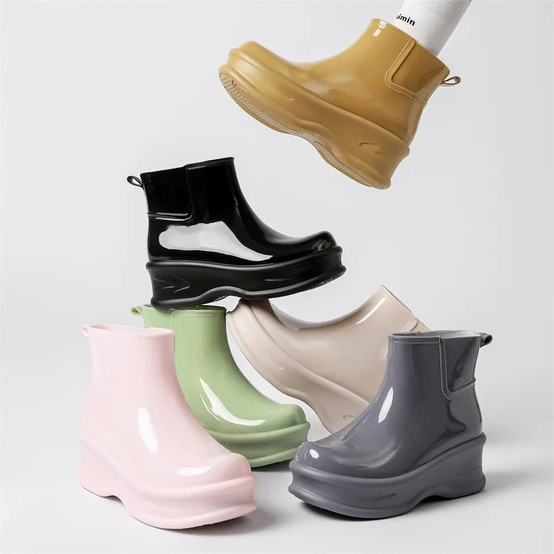 NURIA | BOTINES DE AGUA CON PLATAFORMA