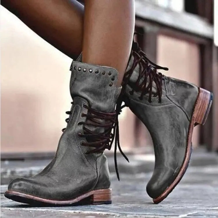 MARTINA | BOTINES DE TACÓN CON CORDONES