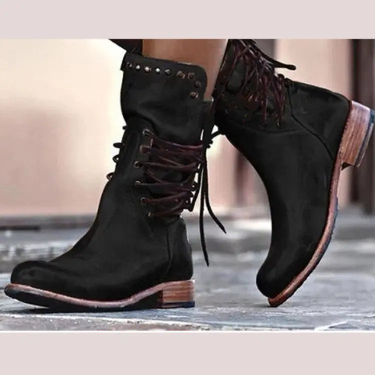 MARTINA | BOTINES DE TACÓN CON CORDONES
