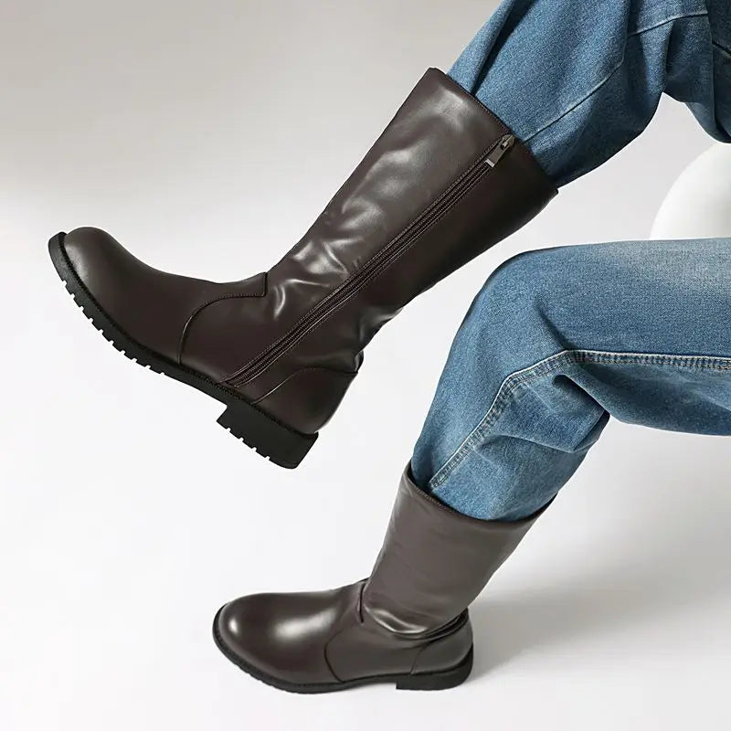 ALBA | BOTAS ALTAS DE MUJER CON SUELA PLANA