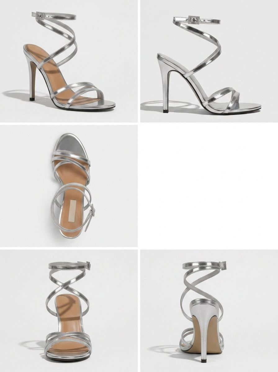 TACÓN CHLOÉ | STILETTO DE CHAROL CON TIRA AL TOBILLO