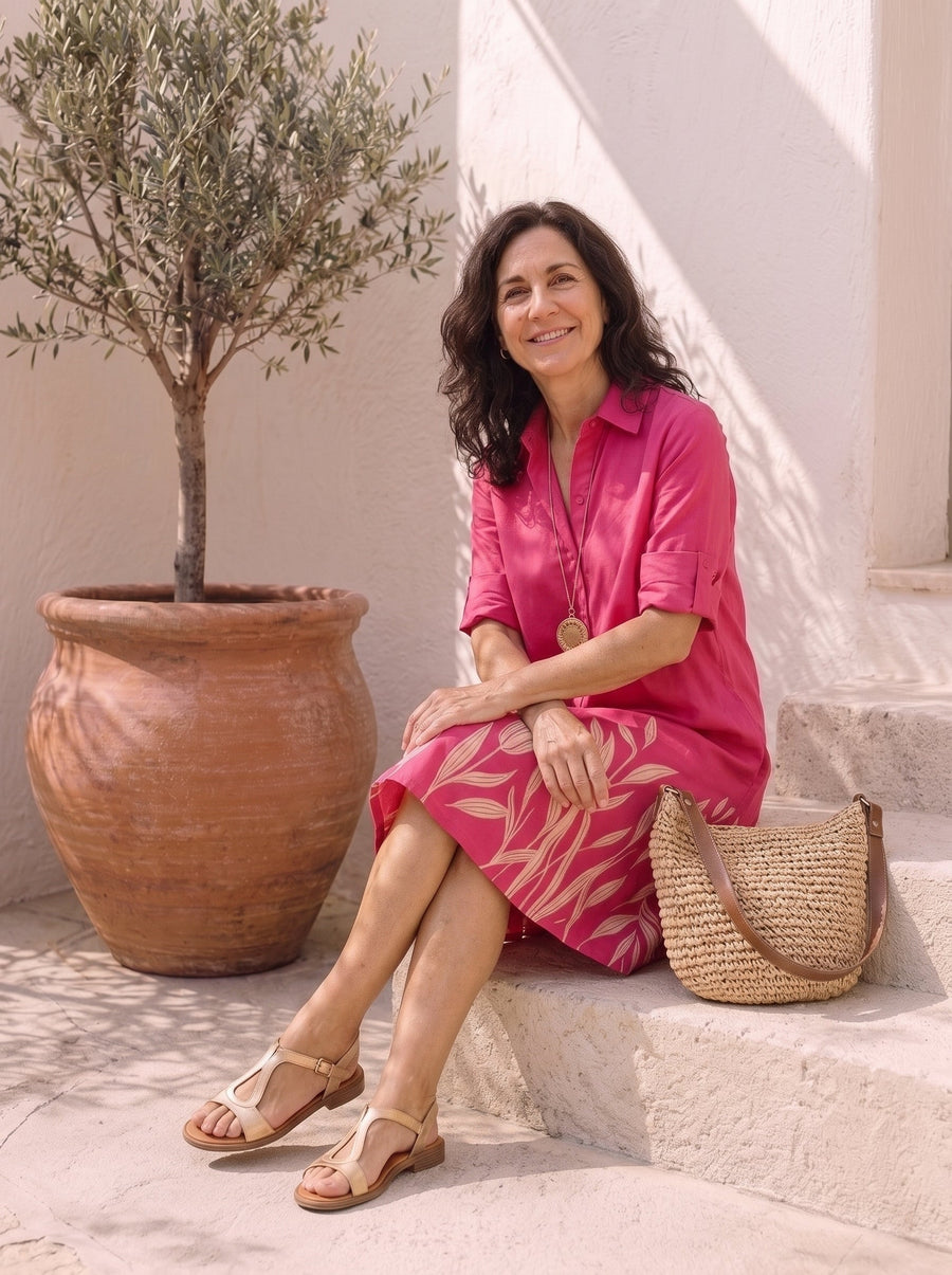 GEORGIA | VESTIDO MIDI FLORAL RELAJADO