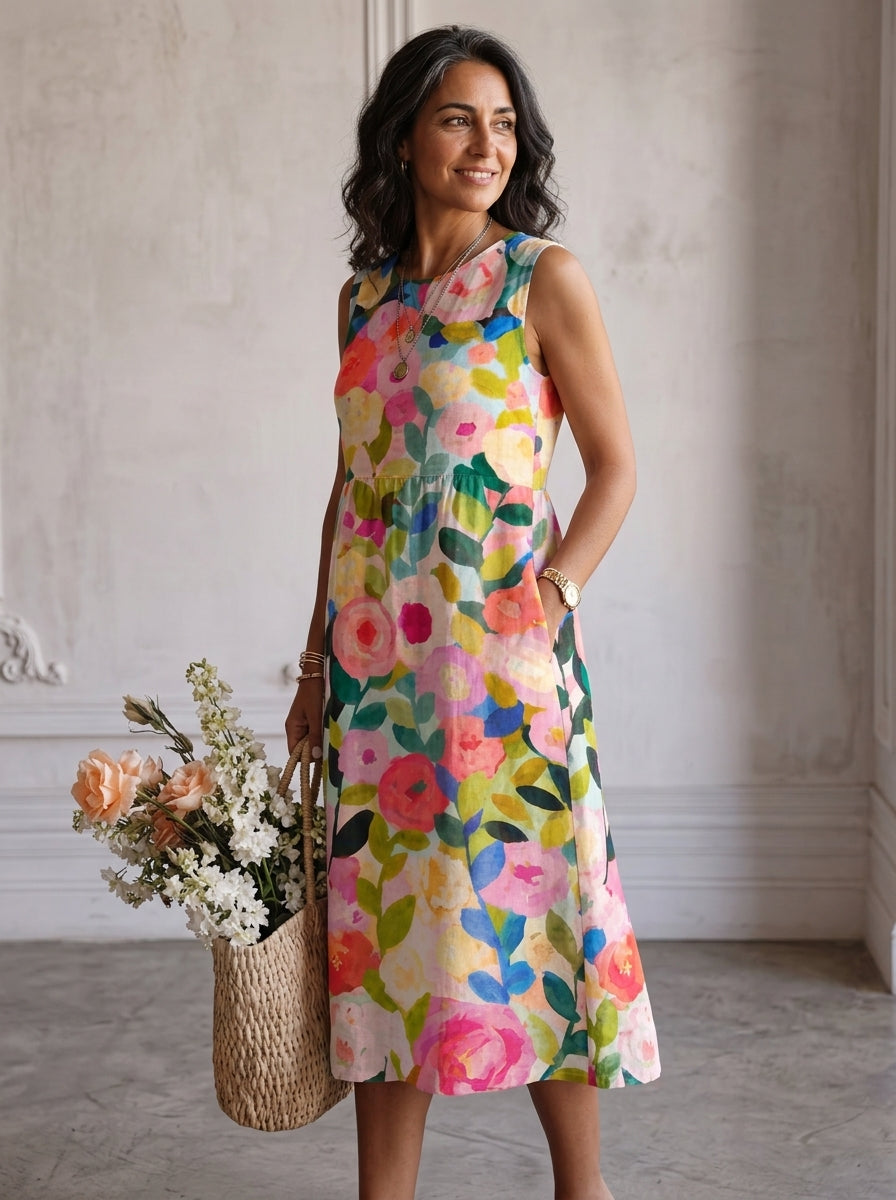 ANA | VESTIDO MIDI DE DIARIO