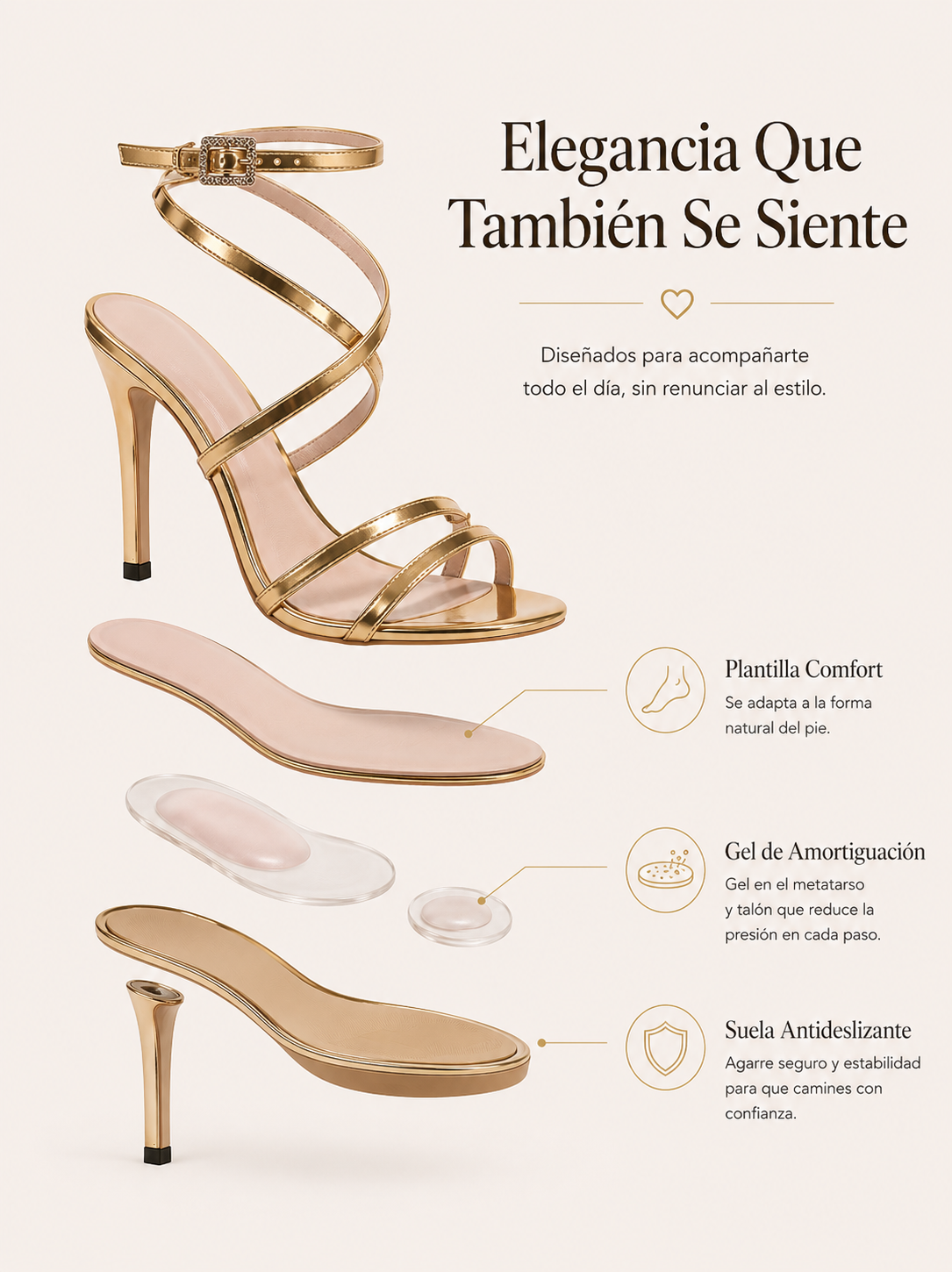 TACÓN CHLOÉ | STILETTO DE CHAROL CON TIRA AL TOBILLO