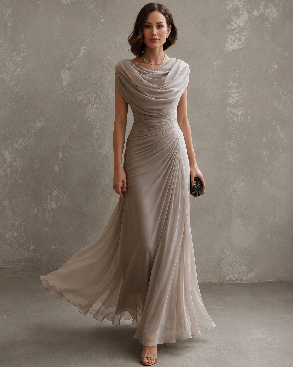 MARBELLA | VESTIDO LARGO ELEGANTE DRAPEADO