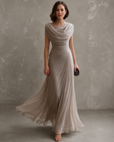 MARBELLA | VESTIDO LARGO ELEGANTE DRAPEADO