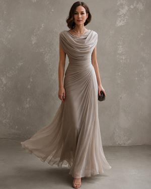 MARBELLA | VESTIDO LARGO ELEGANTE DRAPEADO