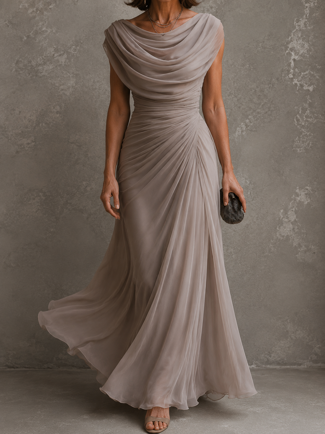 MARBELLA | VESTIDO LARGO ELEGANTE DRAPEADO
