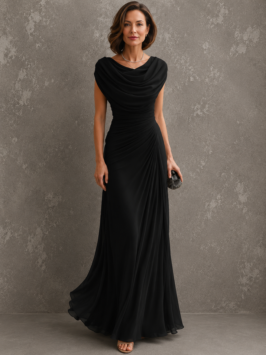MARBELLA | VESTIDO LARGO ELEGANTE DRAPEADO