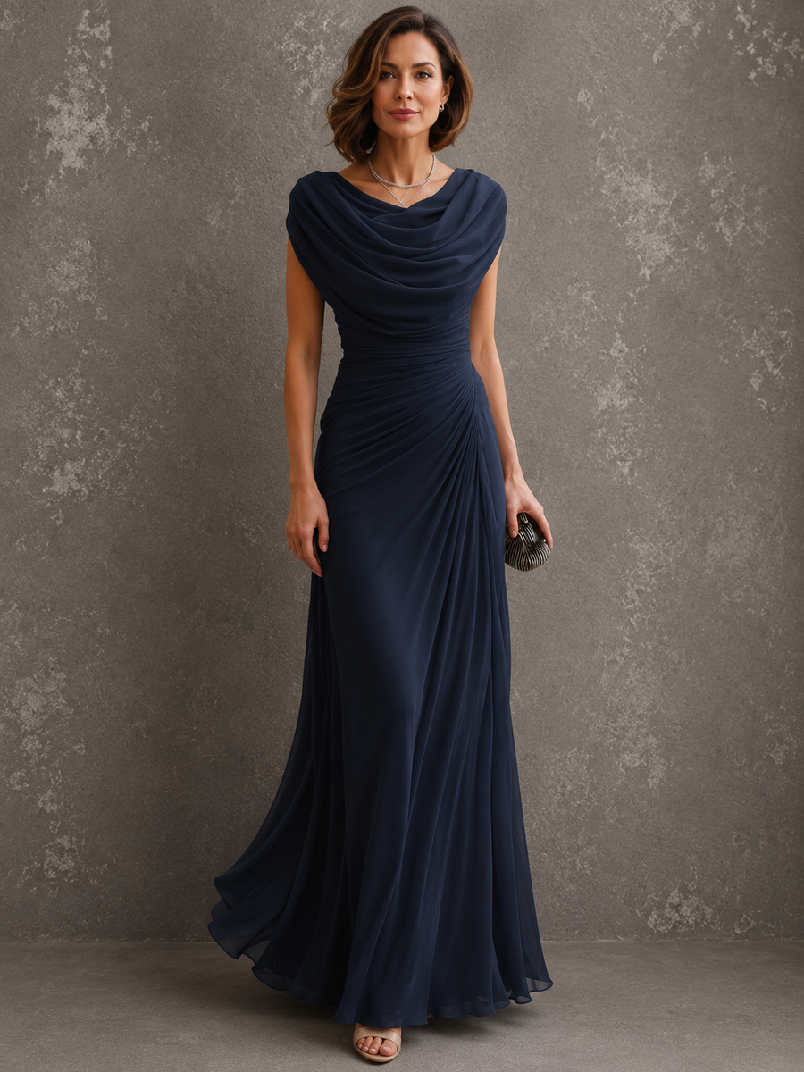 MARBELLA | VESTIDO LARGO ELEGANTE DRAPEADO