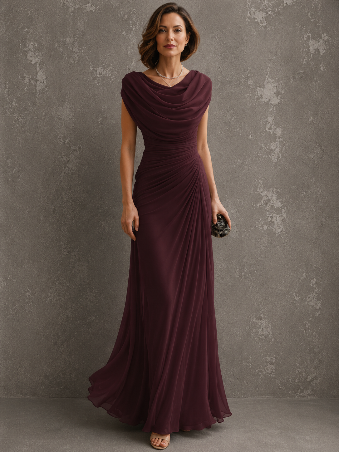 MARBELLA | VESTIDO LARGO ELEGANTE DRAPEADO