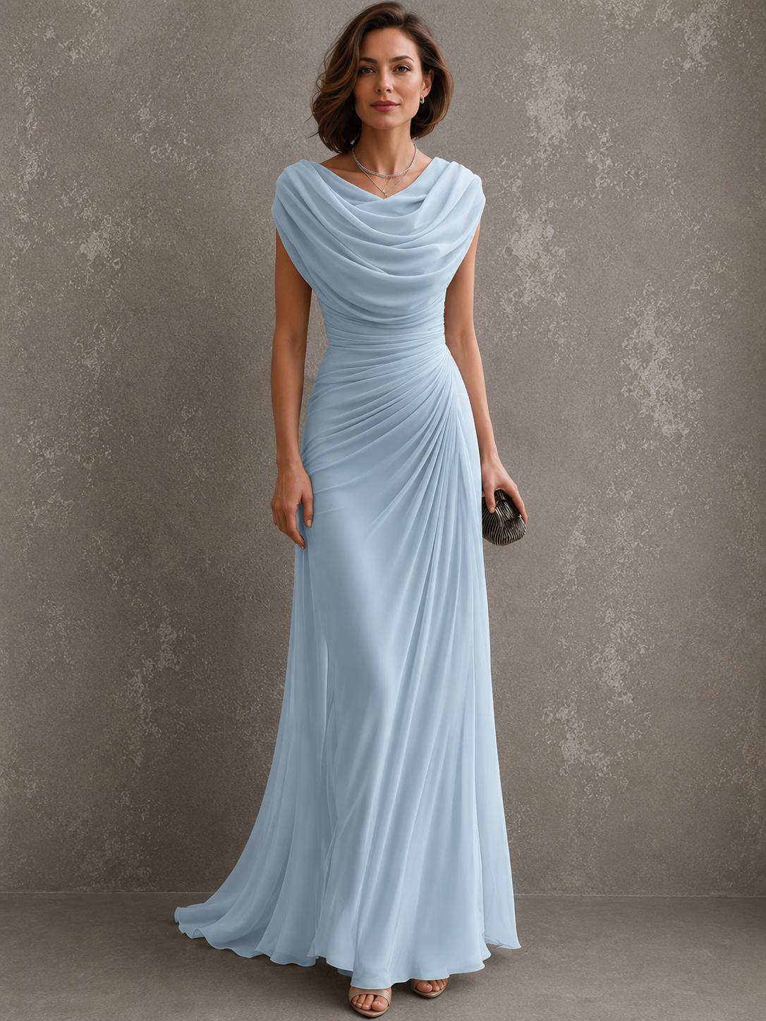 MARBELLA | VESTIDO LARGO ELEGANTE DRAPEADO