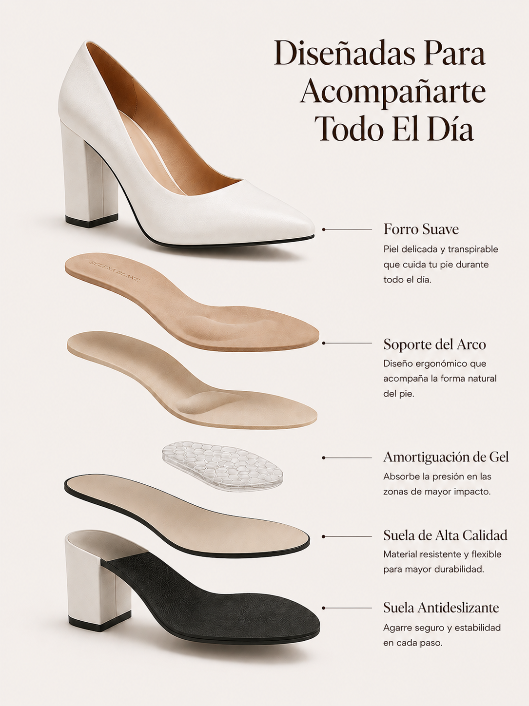 LILY | SALÓN DE TACÓN BLOQUE MEDIO CON PUNTA