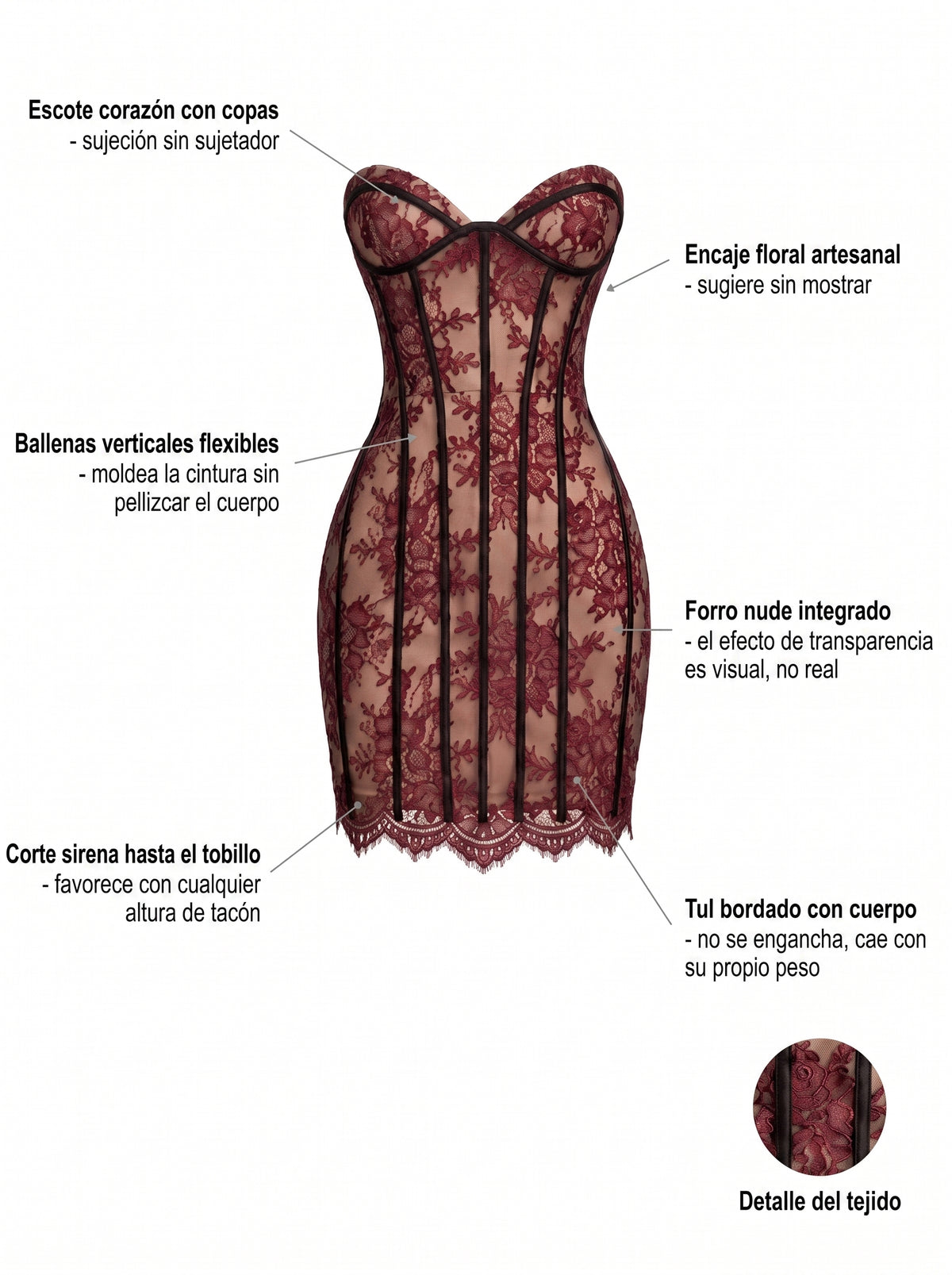 VIVIENNE | VESTIDO CORTO DE ENCAJE PARA FIESTA