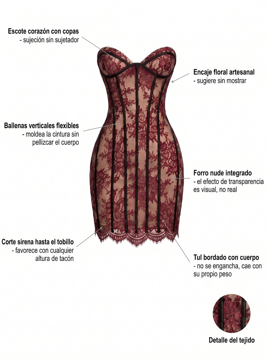 VIVIENNE | VESTIDO CORTO DE ENCAJE PARA FIESTA