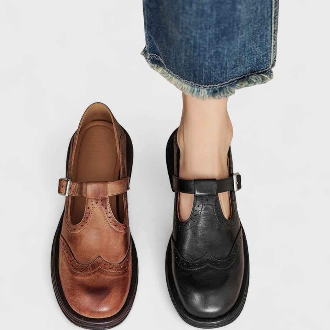 ELENA | ZAPATOS DE PIEL CON DETALLE DE HEBILLA