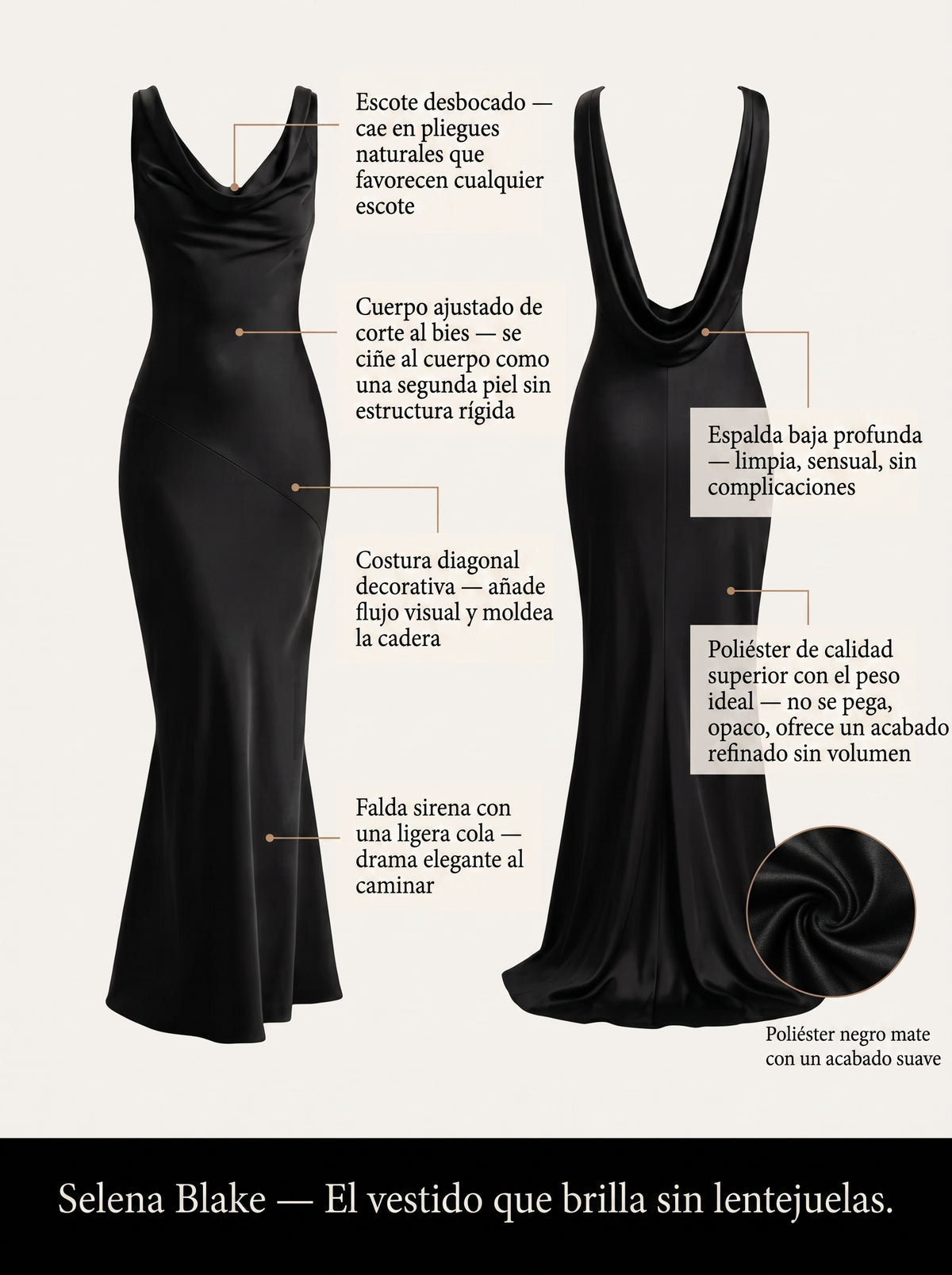 Aurora | Satin Cowl-Neck Maxi Dress