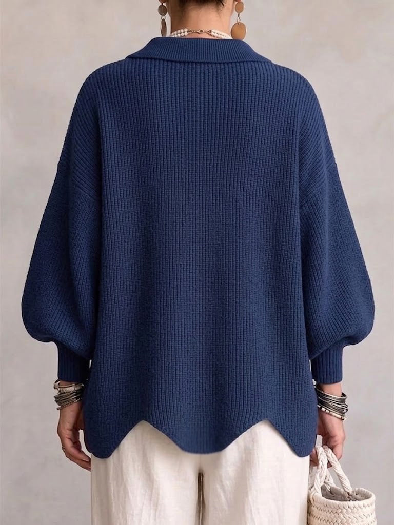 VERÓNICA | CÁRDIGAN OVERSIZE MUJER BOTONES DORADOS