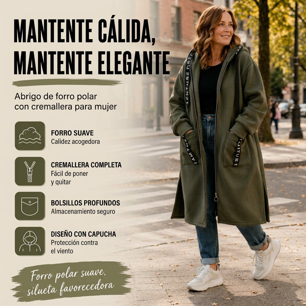 MARTINA | ABRIGO LARGO DE ANTE CON CINTURÓN